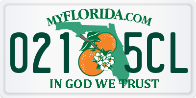 FL license plate 0215CL