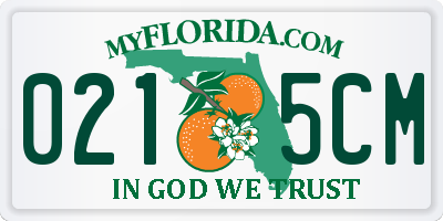 FL license plate 0215CM