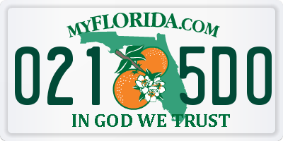 FL license plate 0215DO