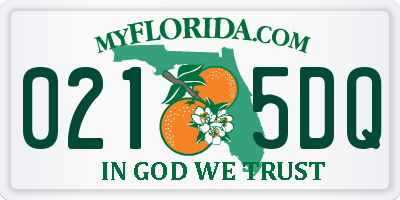 FL license plate 0215DQ