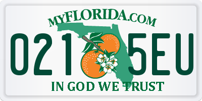 FL license plate 0215EU