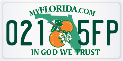 FL license plate 0215FP