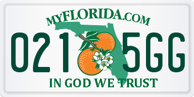 FL license plate 0215GG