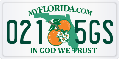 FL license plate 0215GS