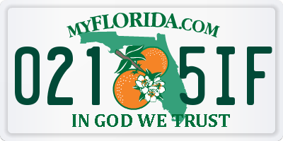 FL license plate 0215IF