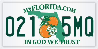FL license plate 0215MQ