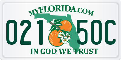 FL license plate 0215OC