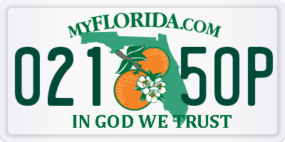 FL license plate 0215OP