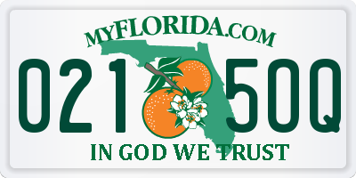 FL license plate 0215OQ