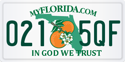 FL license plate 0215QF