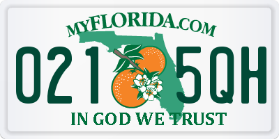 FL license plate 0215QH