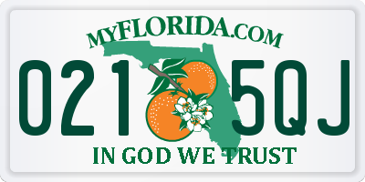 FL license plate 0215QJ