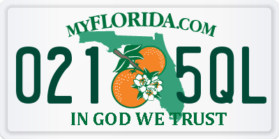 FL license plate 0215QL
