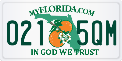 FL license plate 0215QM
