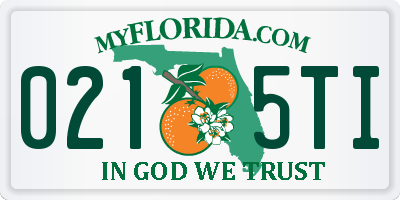 FL license plate 0215TI