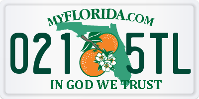 FL license plate 0215TL