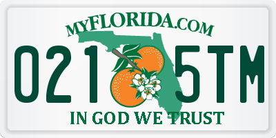 FL license plate 0215TM