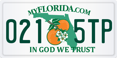 FL license plate 0215TP