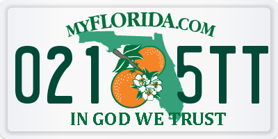 FL license plate 0215TT
