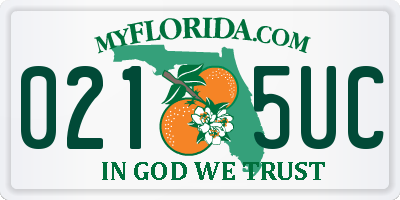 FL license plate 0215UC
