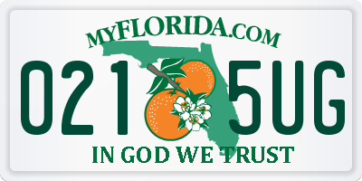 FL license plate 0215UG