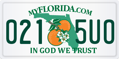 FL license plate 0215UO