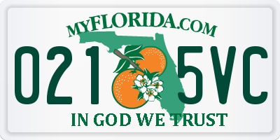 FL license plate 0215VC