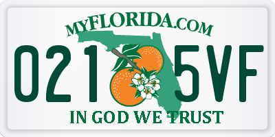 FL license plate 0215VF