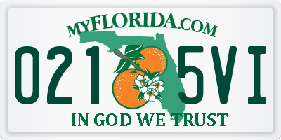FL license plate 0215VI