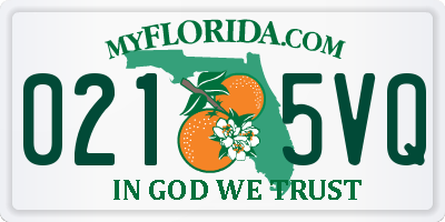 FL license plate 0215VQ
