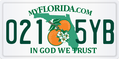 FL license plate 0215YB