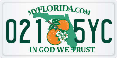 FL license plate 0215YC
