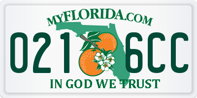 FL license plate 0216CC