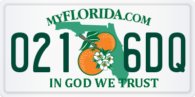 FL license plate 0216DQ