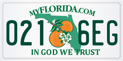 FL license plate 0216EG