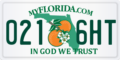 FL license plate 0216HT