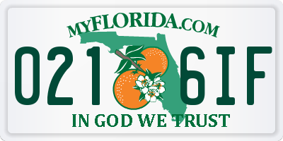 FL license plate 0216IF