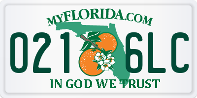 FL license plate 0216LC