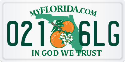 FL license plate 0216LG