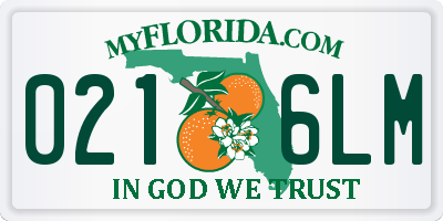 FL license plate 0216LM