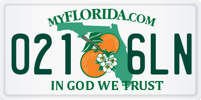 FL license plate 0216LN