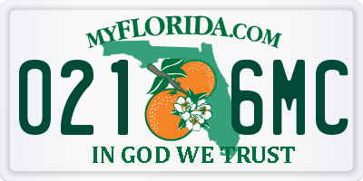 FL license plate 0216MC