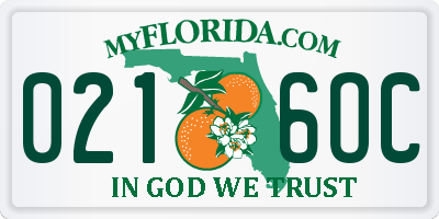 FL license plate 0216OC