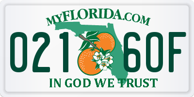 FL license plate 0216OF