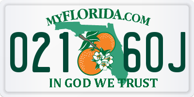 FL license plate 0216OJ