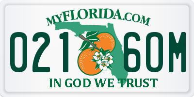 FL license plate 0216OM