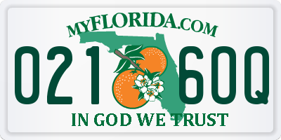 FL license plate 0216OQ