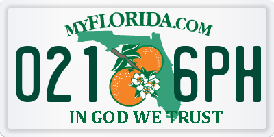 FL license plate 0216PH
