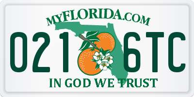 FL license plate 0216TC