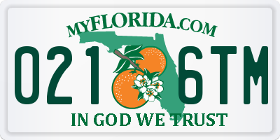 FL license plate 0216TM